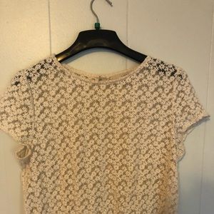 White floral shirt LOFT Large